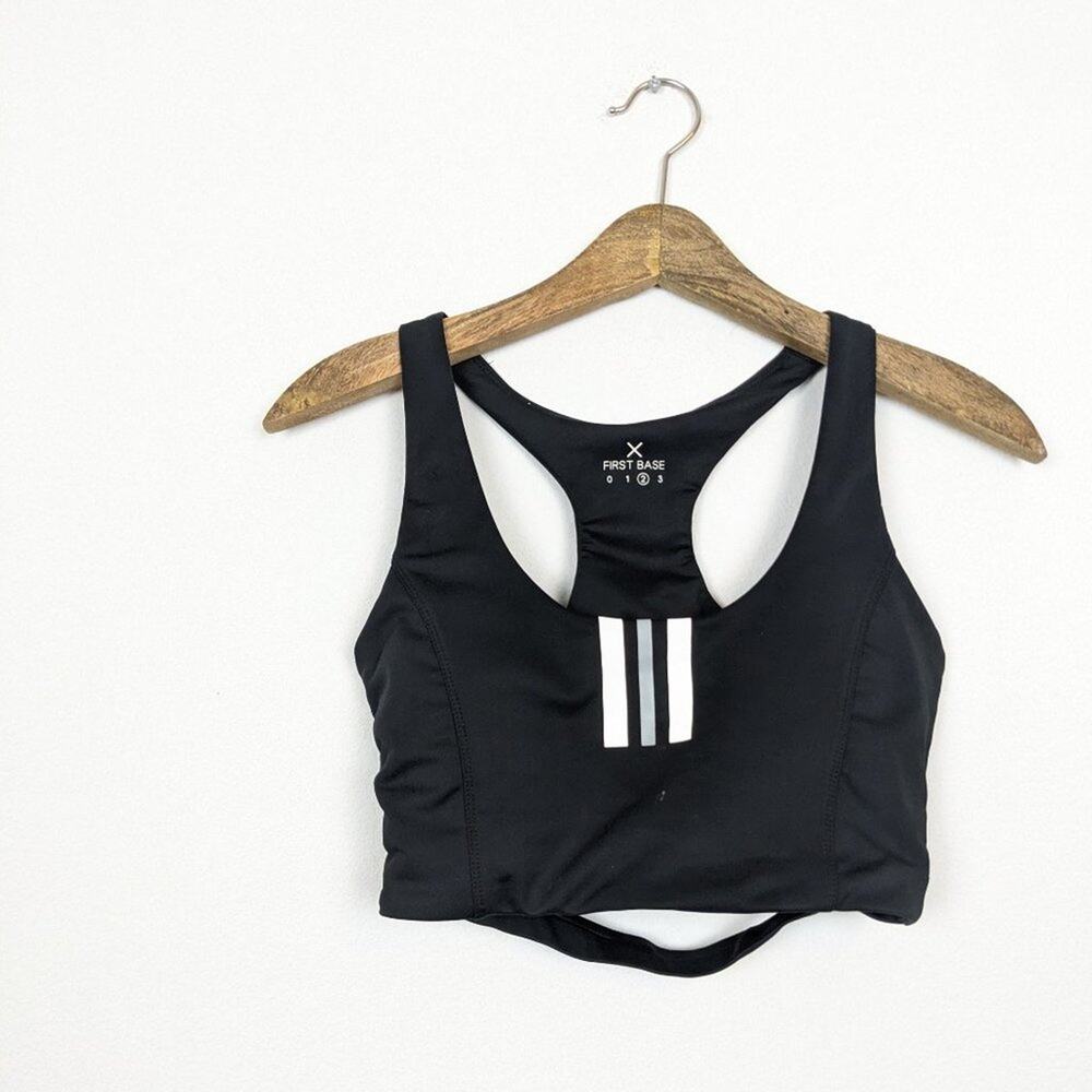 First Base Black Racerback Sports Bra - Picture 3 of 7
